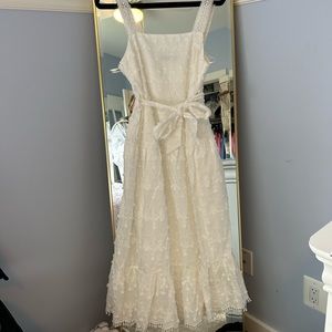 White Lacey midi dress